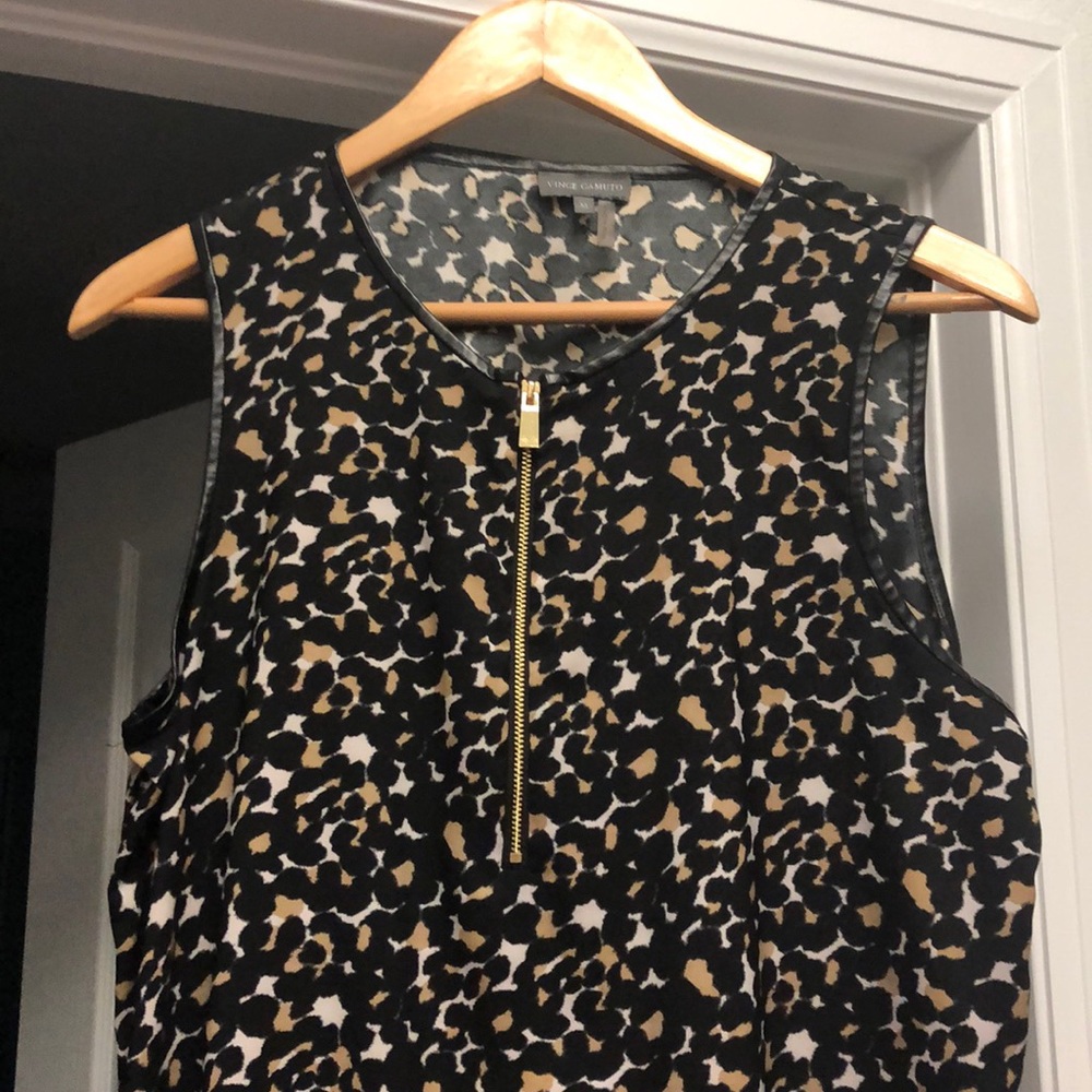 Vince Camuto Leopard Tank Blouse